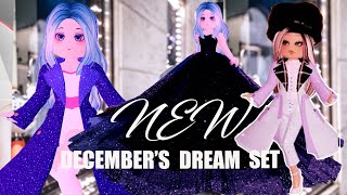 ★NEW★ DECEMBERS DREAM SET  CUTE OUTFIT HACKS FOR WINTER 2021 IN ROYALE HIGH [upl. by Ahseekat]