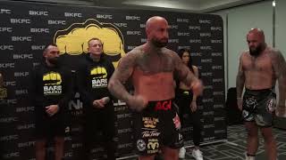 Agi Faulkner vs Rob Cunningham BKFC 55 Leeds weigh ins [upl. by Sedgewinn]