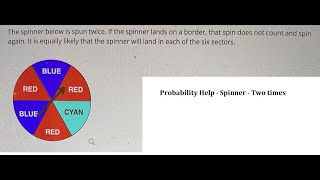 Probability Help The spinner below is spun twice If the spinner lands on a border that spin does [upl. by Anirhtak818]