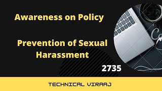 Awareness on Policy for Prevention of Sexual harassmen LCSWBT  2735  Tcs Courses  ievolve [upl. by Atiuqin779]