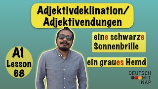 A1 Lesson 68  German Grammar  AdjektivendungenAdjektivdeklination  Akkusativ  accusative [upl. by Hildie]