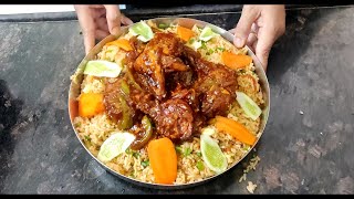 Chicken Kepsa  chicken kabsa recipe Schezwan rice [upl. by Koran]