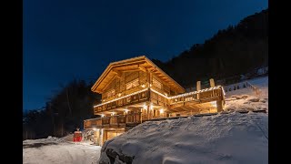 Private Luxury Chalet V with pool and lift in Switzerland 4 Vallées Verbier La Tzoumaz [upl. by Neelrahc790]