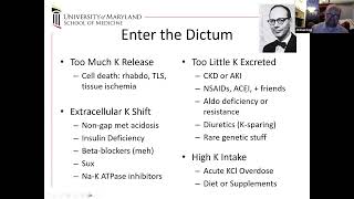 Dr King  Guest Lecture  Hyperkalemia Sorting Benign Signs from Malignant Sines [upl. by Torey]