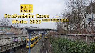 Straßenbahn Essen Winter 2023  Teil 1  4K 60fps UHD [upl. by Viquelia]