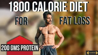 1800 Calorie Indian Diet with 200g of Protein For Fat Loss  Indian Fitness 🇮🇳 [upl. by Zitella80]