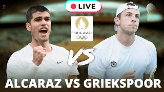 ATP LIVE CARLOS ALCARAZ VS TALLON GRIEKSPOOR ATP PARIS OLYMPICS 2024 TENNIS PREVIEW STREAM [upl. by Acenahs]