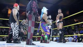 Psycho Clown Texano Jr y la Parka vs Pagano Monster Clown y Murder Clown [upl. by Yrellam]