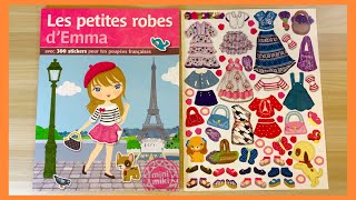 【Doll Dress Sticker 】Minimiki Sticker Book  Les petites robes dEmma en France [upl. by Huoh]