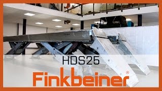 HDS25  25t  FahrschienenHebebühne  platform lift  Finkbeiner Lifting Systems [upl. by Leasim]