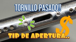 🚨 TIP 🚨  DESMONTAR PANTALLA 📱 IPHONE CON TORNILLO PASADO‼ [upl. by Airrat]