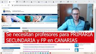 ✅CANARIAS OPOSICIONES 2021 y BOLSA PRIMARIA SECUNDARIA y FP  Méritos lista de interinos etc [upl. by Alton]