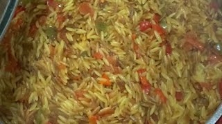 Turkish style Tomato🍅Pepper🌶 Orzo😋 Risoni Pasta Recipe👩🏻‍🍳 shorts [upl. by Sllew]