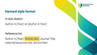 How to reference a journal article in Harvard style [upl. by Gnouv545]