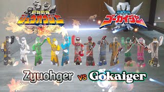 Zyuohger VS Gokaiger  Crossover  My take with ENG SUB  SS AND PR arty zone [upl. by Nednyl]