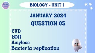 Alevel Biology  Unit 1  January 2024  Question paper  Question 5 [upl. by Velvet]