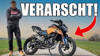 KTM DUKE 125CCM 2024 MOTORAD ERSTE FAHRT [upl. by Gievlos]