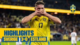 Highlights  Sverige – Estland 30  Ny vinst i Nations League [upl. by Oriole]