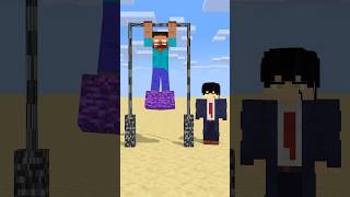 HELP Herobrine To Pull Up With Heavier And Heavier Bedrock friendship shorts trending anime [upl. by Andi]