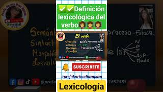 Lexicología del verbo lenguaje gramatica clases viralvideo viraaprender aprender aprendiendo [upl. by Alliuqal935]