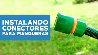 ¿Cómo instalar conectores para mangueras de riego [upl. by Enelia]