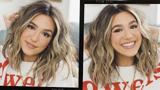 BEACH WAVES ON MID LENGTH HAIR TUTORIAL  2021 [upl. by Keelia]