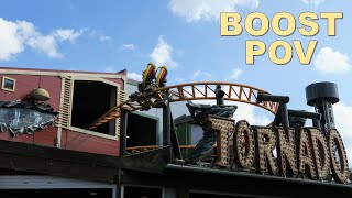 Tornado POV quotBoostquot Mode 4K 60FPS Bakken Intamin Spinning Coaster  NonCopyright [upl. by Fausta]