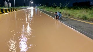 Recordbreaking Floodwater Drainage Clearing a Street with Incredible Force [upl. by Ellinger]