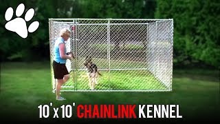 Lucky Dog 10x10 Chainlink Boxed Kennel Assembly [upl. by Alrick258]