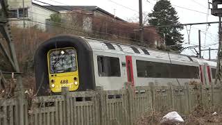 Train at MarchienneZone Station 4K [upl. by Stenger]