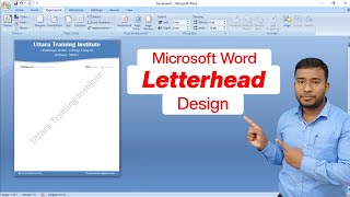 How To Create Letterhead in Microsoft Word  LetterHead in MS Word [upl. by Ahsiled83]