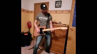 Dim lights thick smoke  Dwight Yoakam Eugene Edwards guitar solo cover [upl. by Hsitirb]