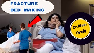 fracture bed making procedure in nursing  Fracture Bed making [upl. by Iat]