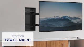 MOUNTREC01 Recessed TV Wall Mount by VIVO [upl. by Rawley160]