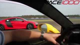 Ferrari 458 Speciale vs Audi R8 V10plus tuned  ROLL RACE [upl. by Dric]