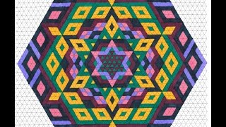 Hexagon Mandala ║ Triangle Graph Paper Drawing ║ Tiffany Lovering [upl. by Mafala943]