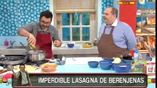 Lasagna de berenjenas con bolognesa gratinada Parte 1 [upl. by Nauqyaj]