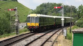 Class 117 and 121 DMUs stock movement around Corfe Castle 010721 [upl. by Brady]