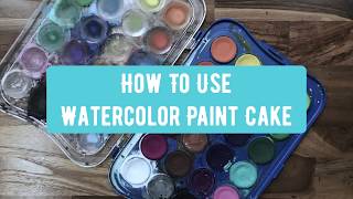 How To Use Watercolor Paint Cake [upl. by Manchester]