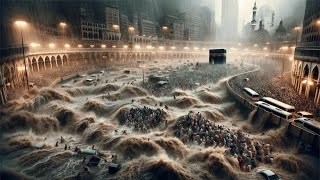 Kaaba now Mecca is blown away by the wind A storm with a wind speed of 310 kmh right now [upl. by Goodspeed856]