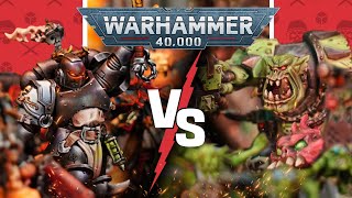 NEW ARMY Black Templars vs Orks  Warhammer 40k Battle Report [upl. by Yreved657]