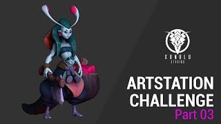 ArtStation Challenge 2021  Part 03  Sculpting Details [upl. by Lole]