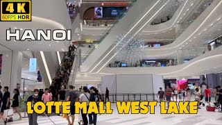 Hanoi Vietnam Walking Tour  Exploring Lotte Mall West Lake Hanoi On A Weekend Night  4K HDR 60FPS [upl. by Wat819]