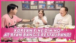 MUKBANG WITH RYAN BANG AT HIS KOREAN FINE DINING RESTAURANT  Small Laude [upl. by Salamone]