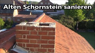 Schornstein sanieren Schornsteinsanierung alten Schornstein modernisieren mit Abgasrohr Kunststoff [upl. by Cooperman]