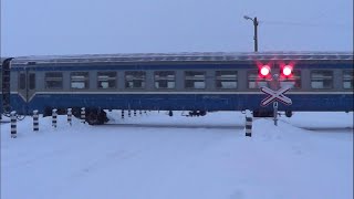 Жд переезд ст НёманRailway crossing station NyomanStacja przejazdu kolejowego Niomen [upl. by Fazeli]