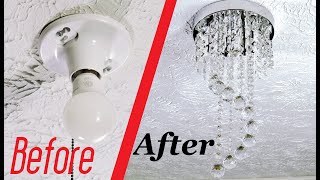 How To Install Chandelier Easy Simple [upl. by Elleiand]