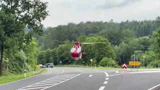 Motorradfahrer schwer verletzt  Rettungshubschrauber im Einsatz [upl. by Riay38]