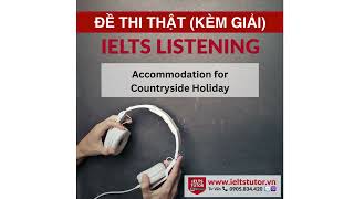 Accommodation for Countryside Holiday IELTS LISTENING Vol 7 Test 2 Section 1 [upl. by Barbi]