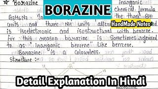 Borazine  Borazole  Inorganic benzene  its structure preparation method  MSc Notes [upl. by Enaej]